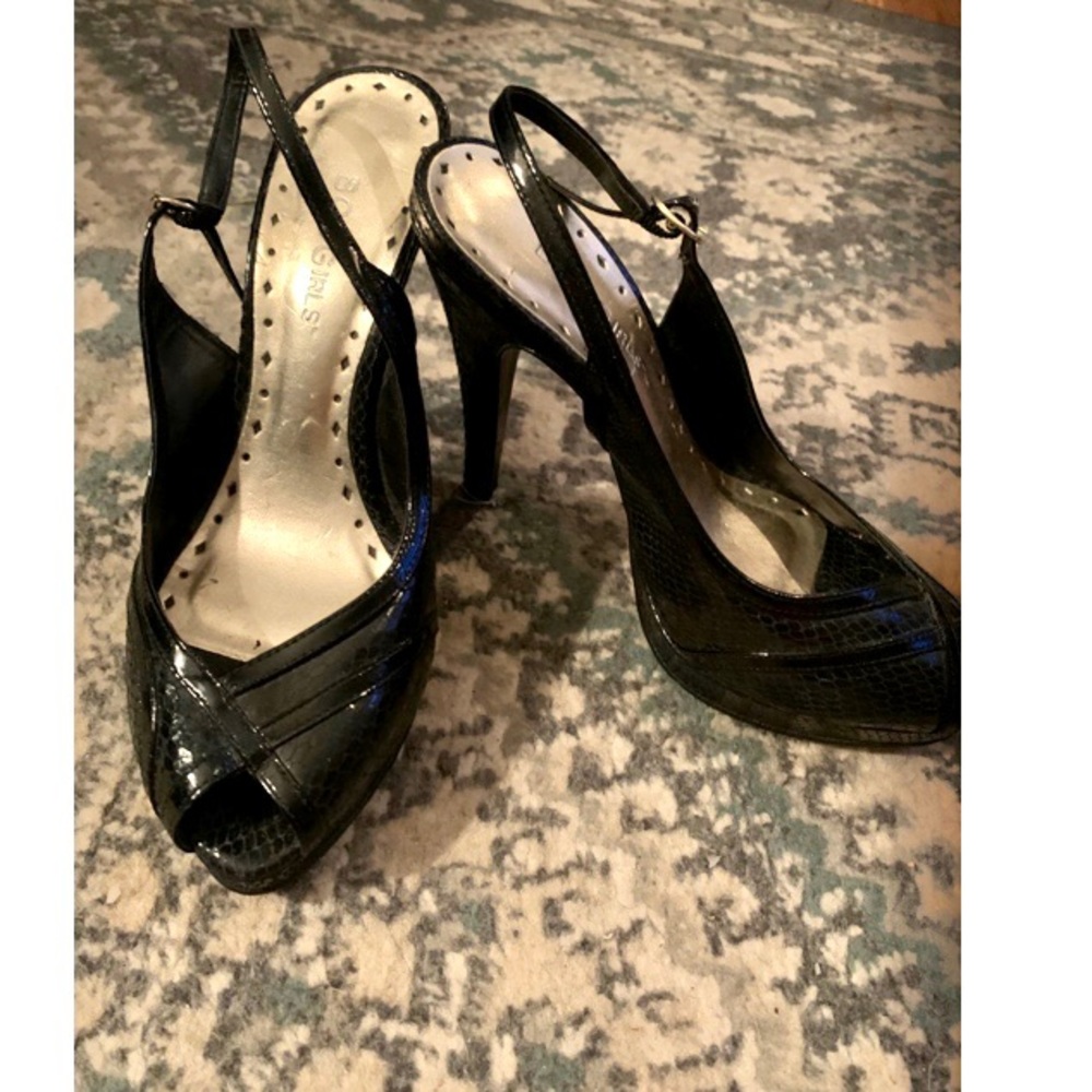 BCBGirls slingback peep toe 6